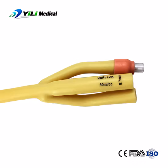 Medical Suppply Three Way Latex Foley Catheter Balloon with CE
