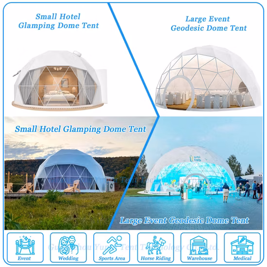 Outdoor Dome Winter Snow Camping 6m Diameter Green House Luxury Tent