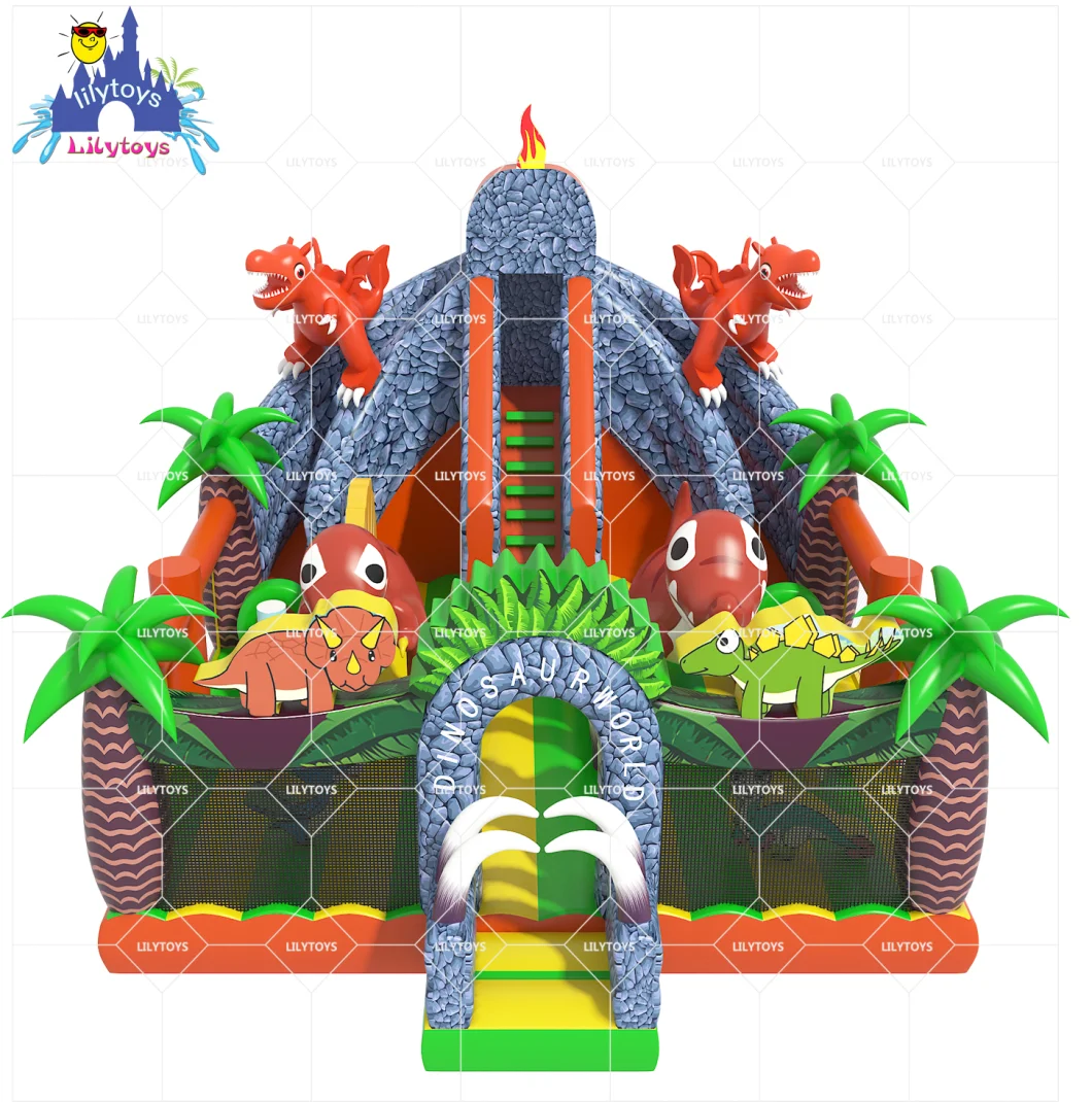 Lilytoys Inflatable Castle Climbing Combo Bouncer Castle Trampoline Jumping Bouncy House Commercial for Team Events