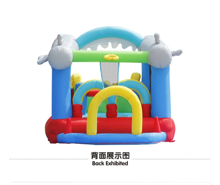 Hot Sale Flying Fish Double Slide Jump Bed Indoor Inflatable Bouncers for Kids