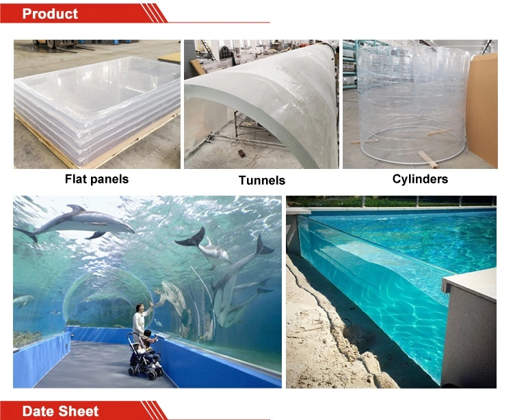 Acrylic Sheet Available Size Acrylic Pool Wall for Swimming Pool