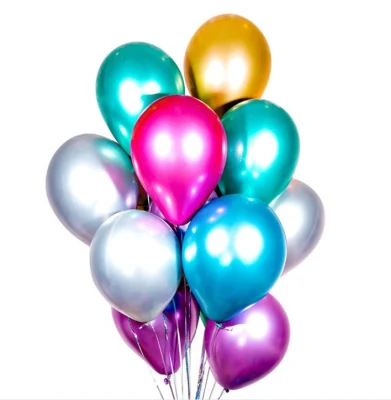 Свадьба, день рождения, 12-дюймовый латексный воздушный шар, белый металлик