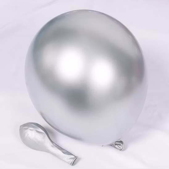 Свадьба, день рождения, 12-дюймовый латексный воздушный шар, белый металлик