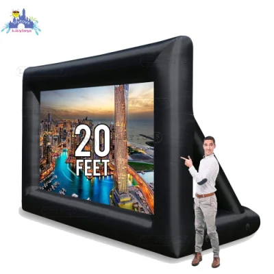 Наружный большой герметичный задний кинотеатр по индивидуальной цене, складной портативный надувной ТВ-проектор, проекционный киноэкран