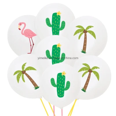 Мексиканский карнавал, украшение для вечеринки, кактус, кокосовая пальма, 2,8 г, толстый латексный шар